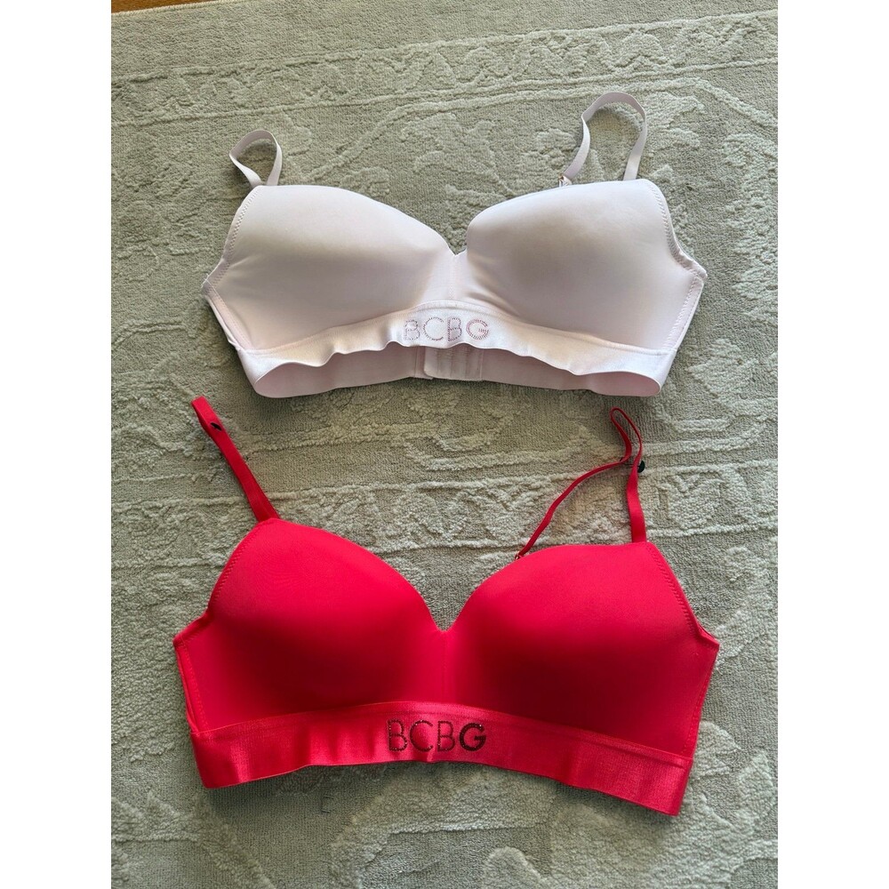 BCBG 2 Pack Bras Wire Free 36C Pink Red